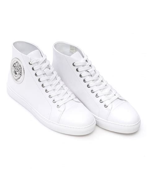 versus versace high top trainers white|versace shirt.